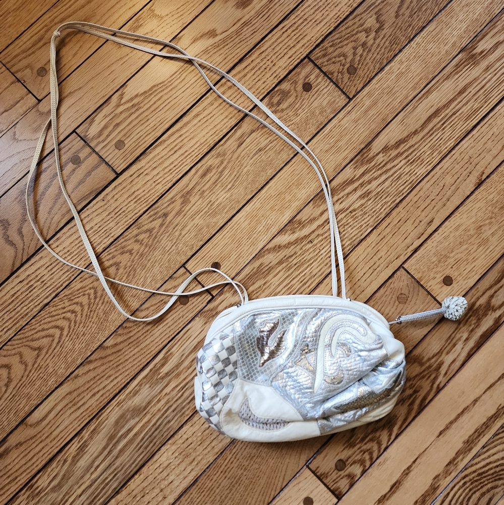 Sharif Vintage Handbag white & silver